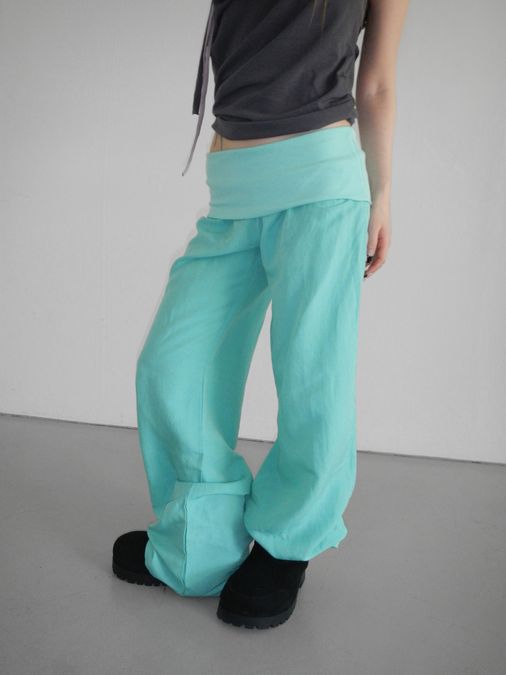 Foldover Wide Leg Pants