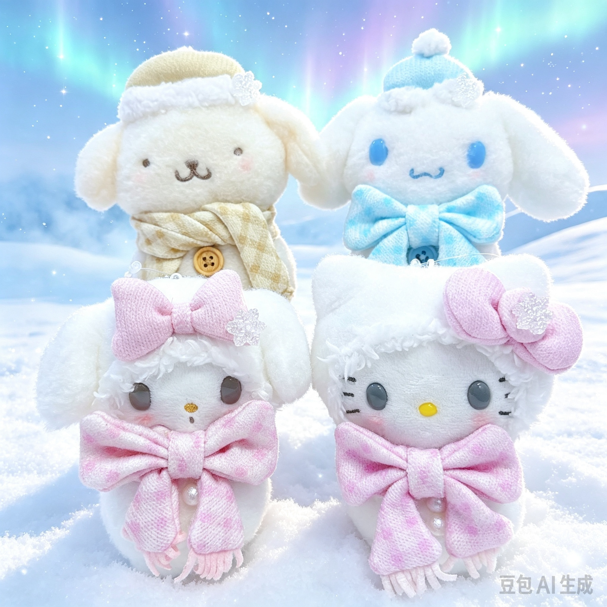 日本直送日本版Sanrio冬日雪人系列公仔 掛飾