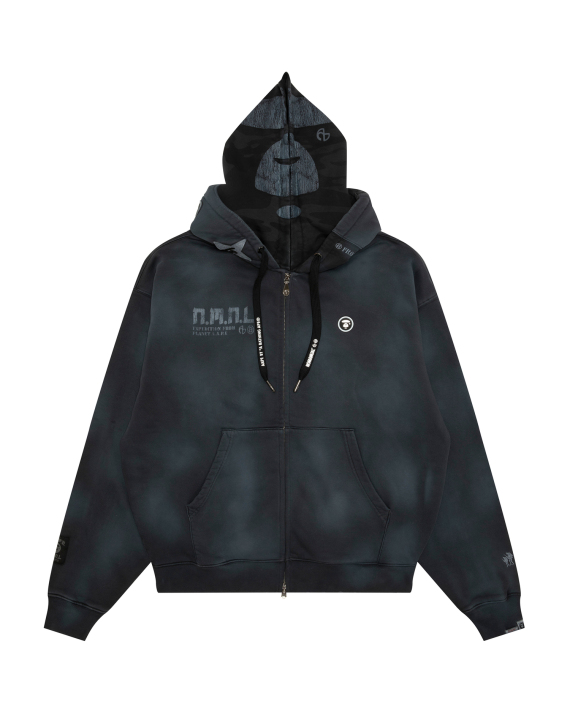 AAPE X NOMANUAL Moonface Hooded Zip-up Sweater (M9894XXR)