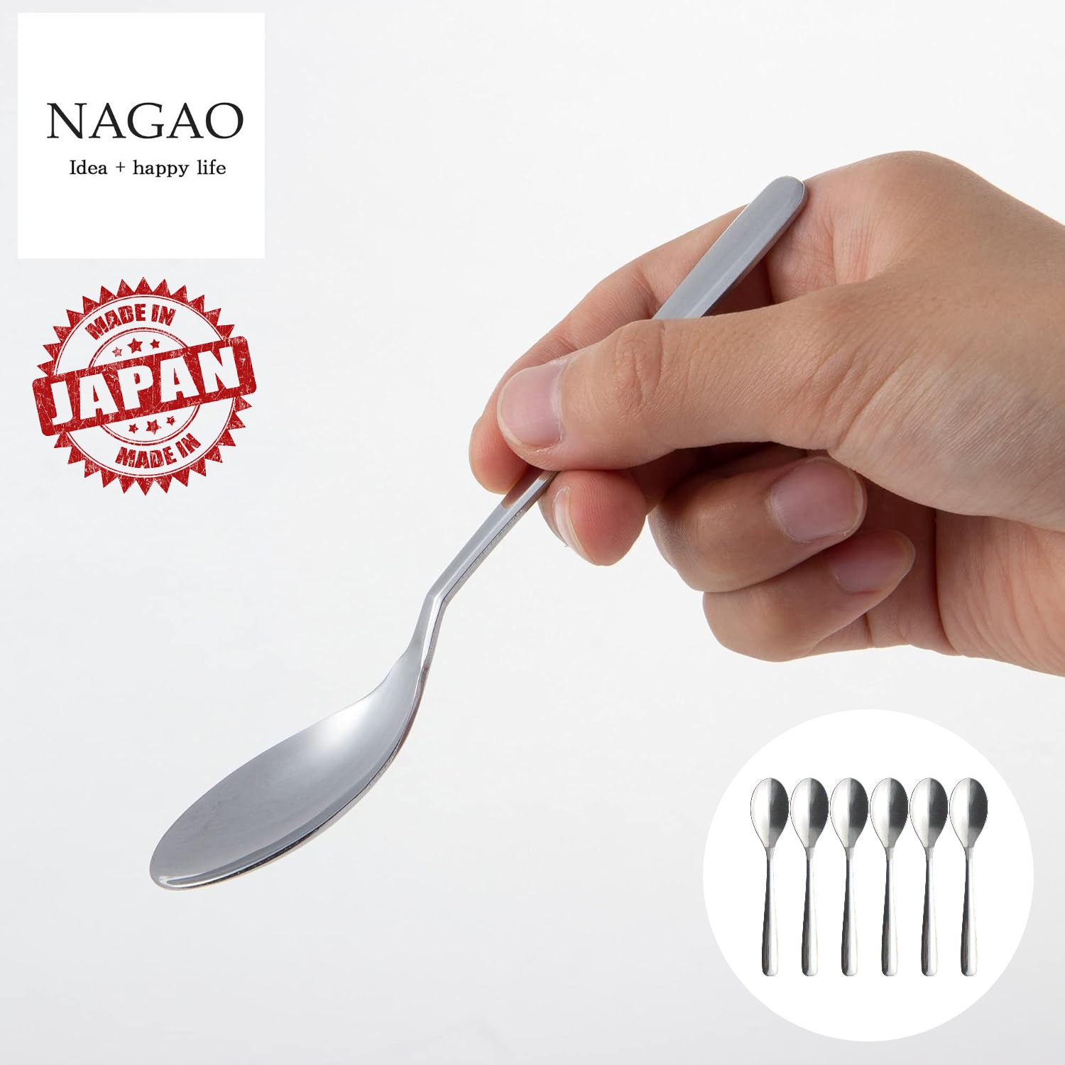 🔥🔥【日本製《NAGAO》燕三条製不鏽鋼餐具】茶匙 x 6隻