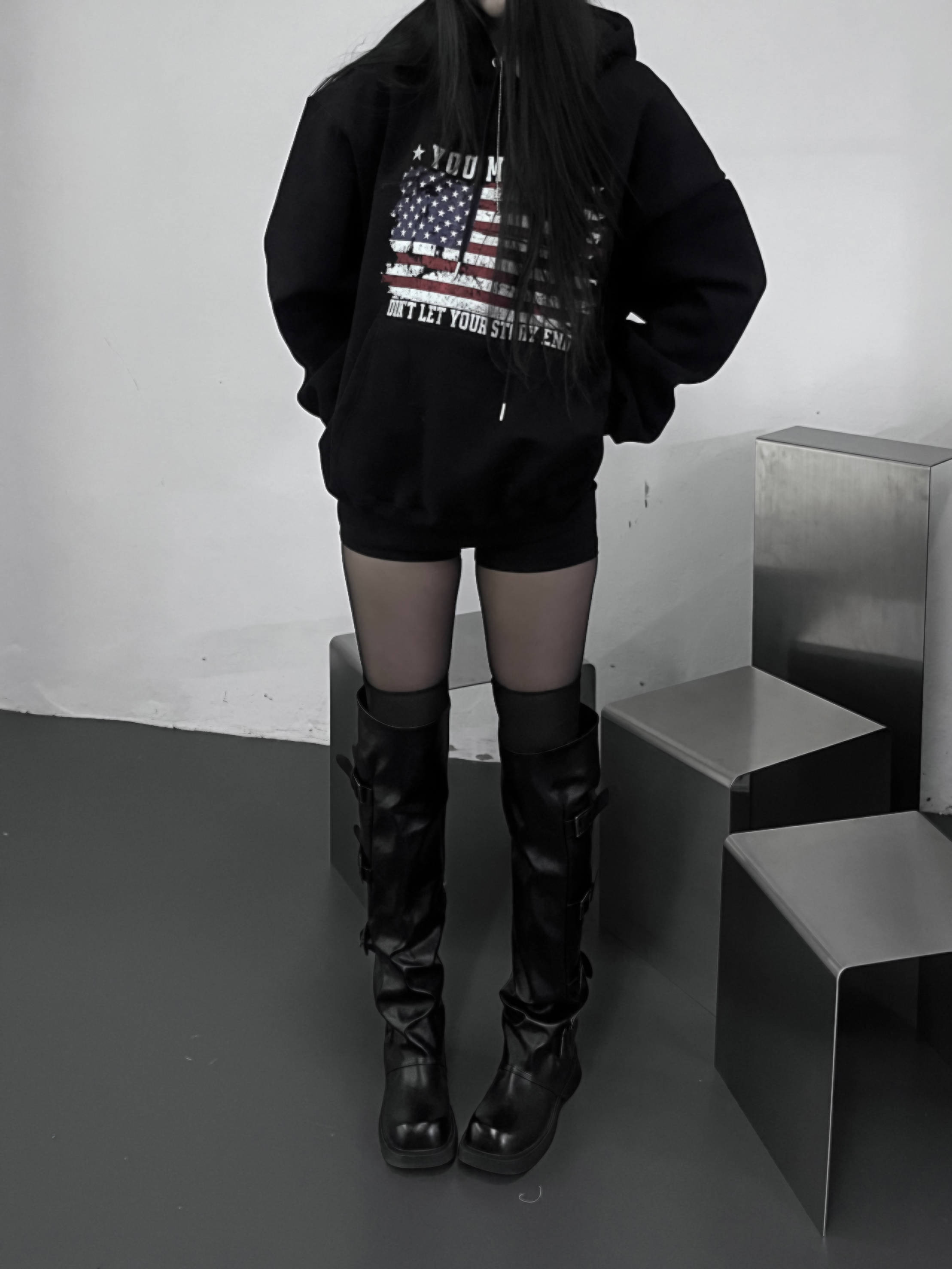 American Flag Oversized Hoodie(Unisex)