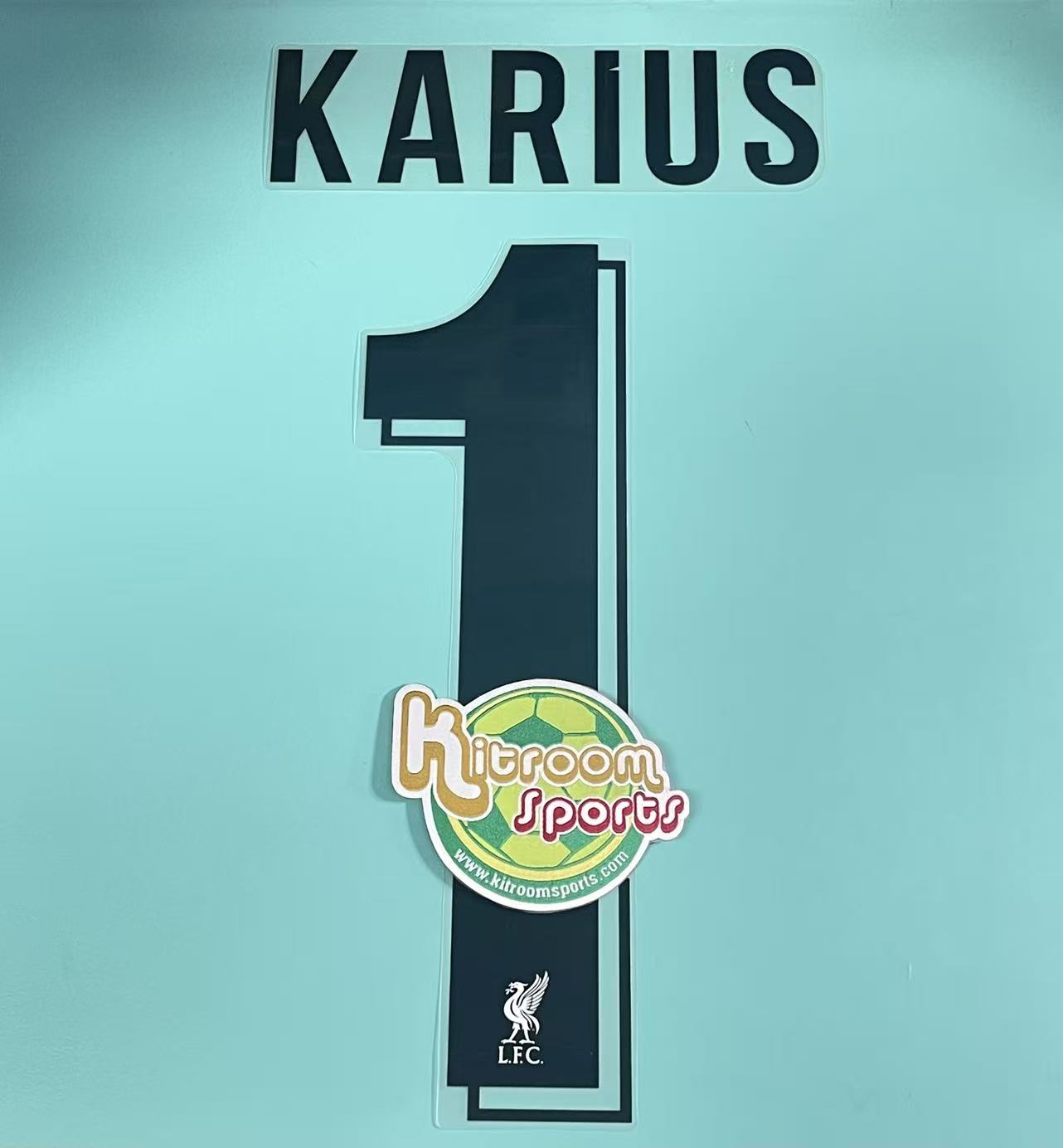 2017-18 Liverpool GK UCL Nameset #1 KARIUS