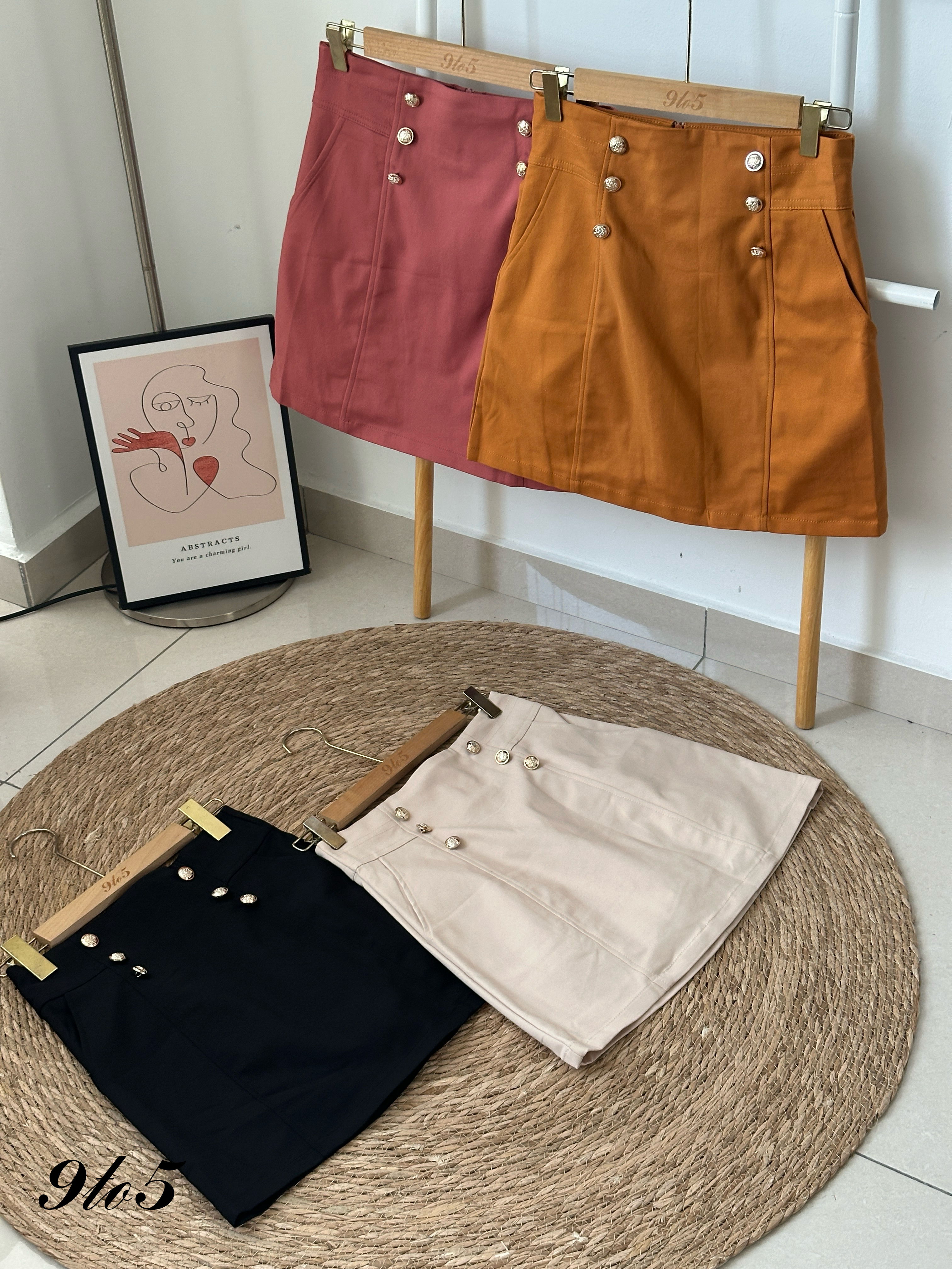 S1836 A Line Short Skirt - 4 Colors 