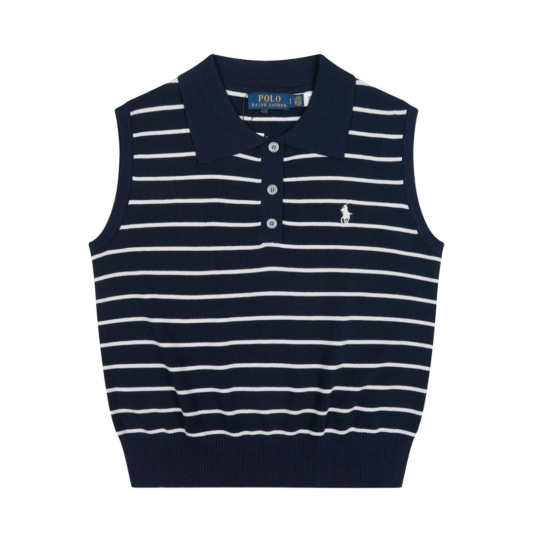 預訂 RL POLO 翻領三粒鈕無袖上衣 