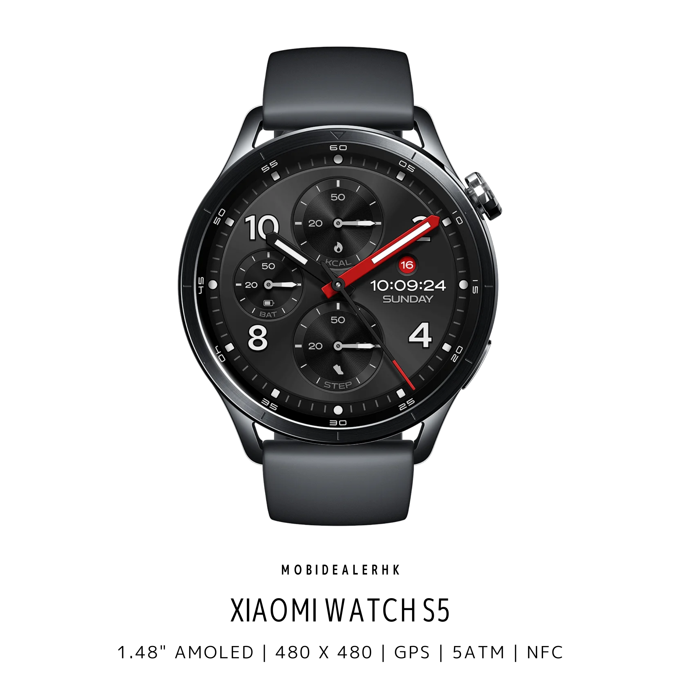 Xiaomi Watch S5 | 小米 Watch S5 | 智能手錶 | 1.48" | AMOLED | 815mAh | GNSS | 5ATM