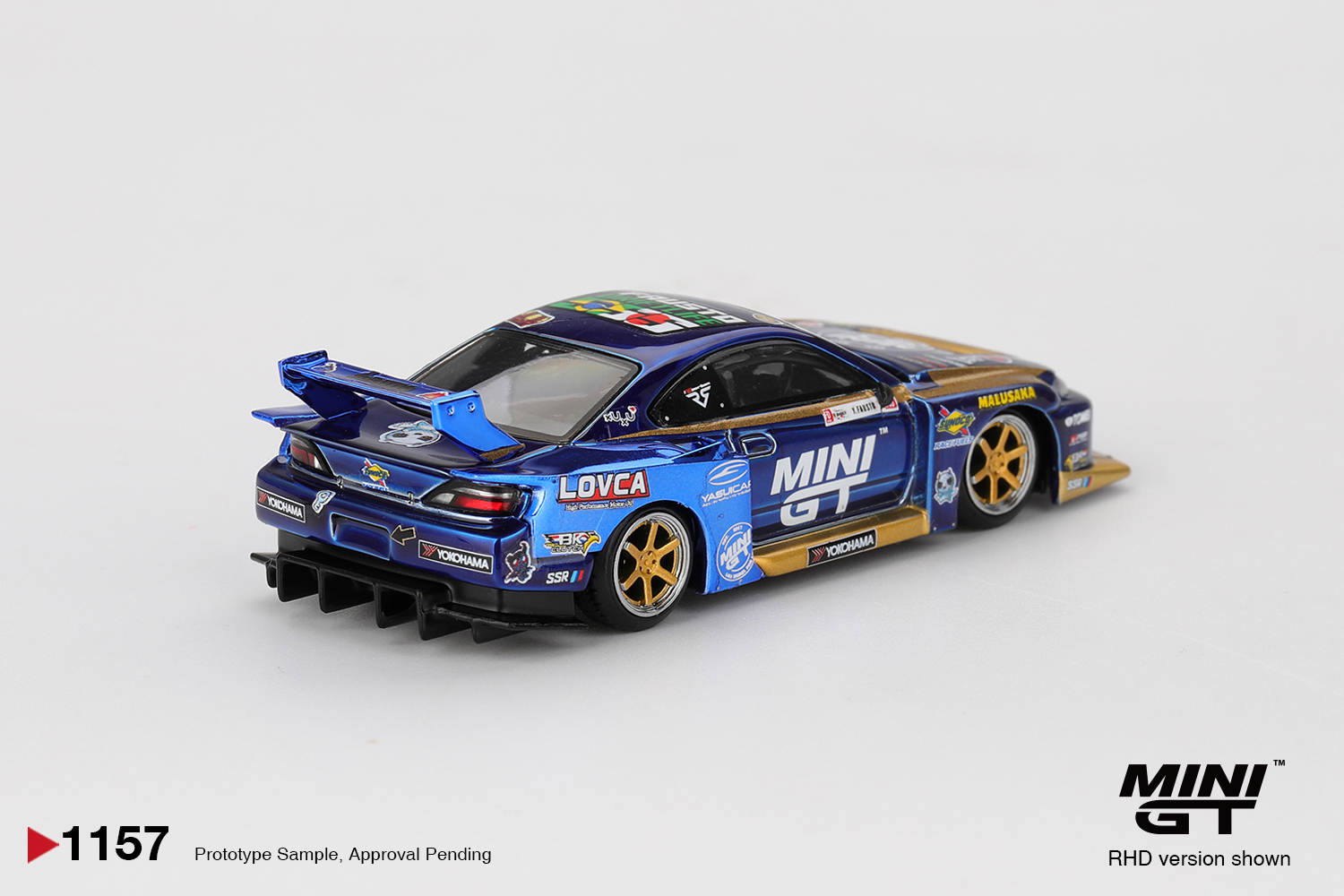 Mini GT 1/64 Nissan LB-Super Silhouette S15 SILVIA  #555 Team MINI GT Liberty Walk 2025 Formula Drift  - MGT01157-R