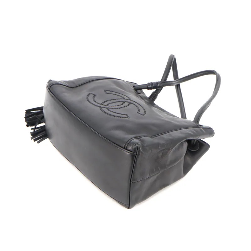 Chanel Coco Mark Tortoiseshell Fringe Shoulder Bag