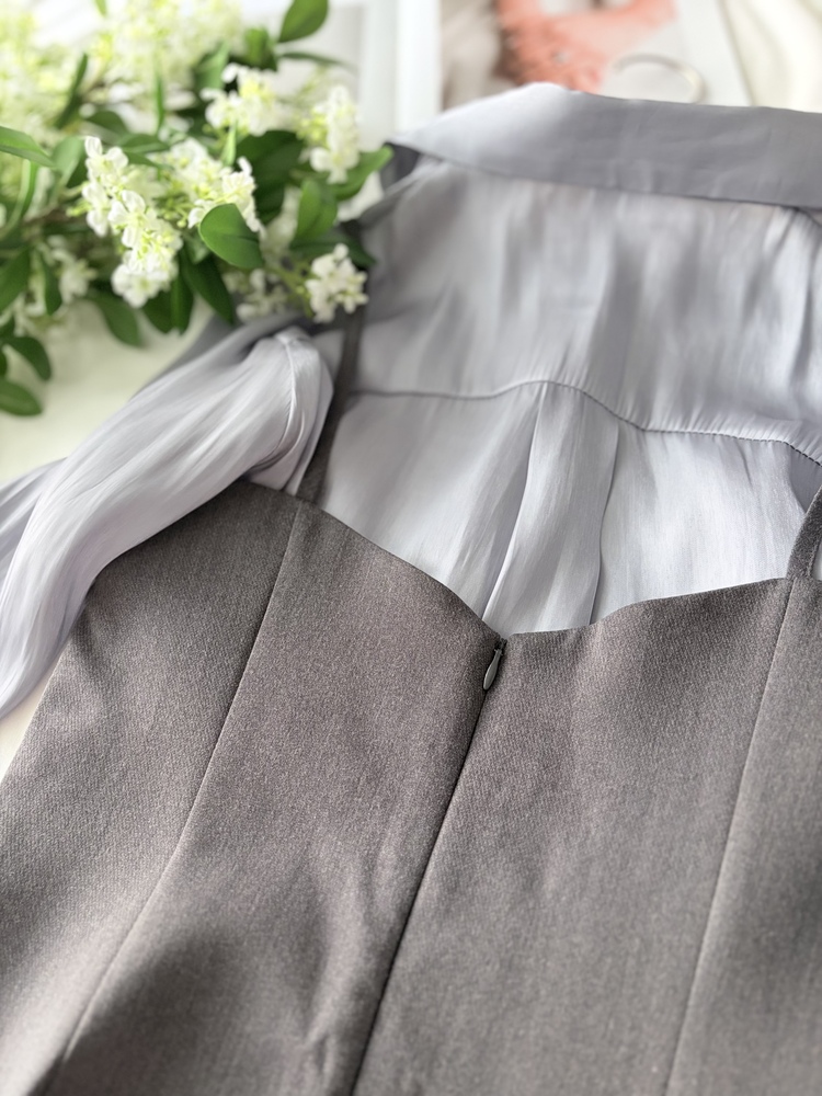 Contour Slip Dress (Grey)