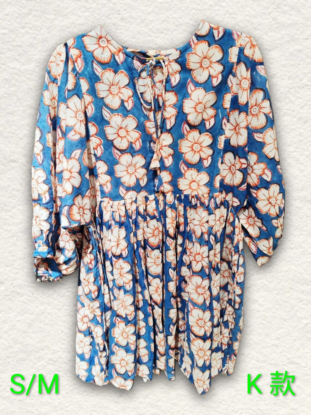 印度木刻印花純綿連身裙