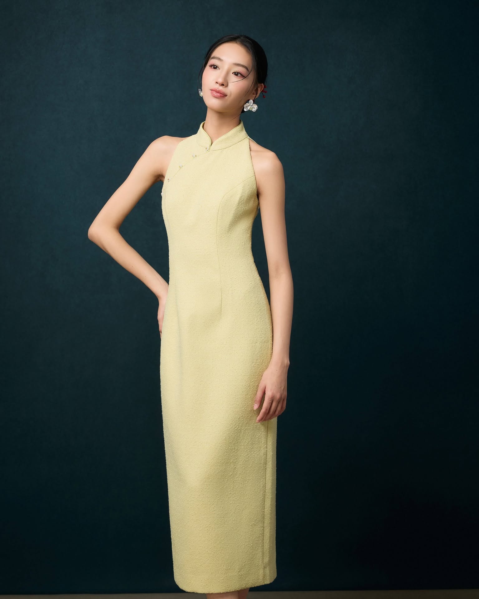 小香风cut in 旗袍 D0093