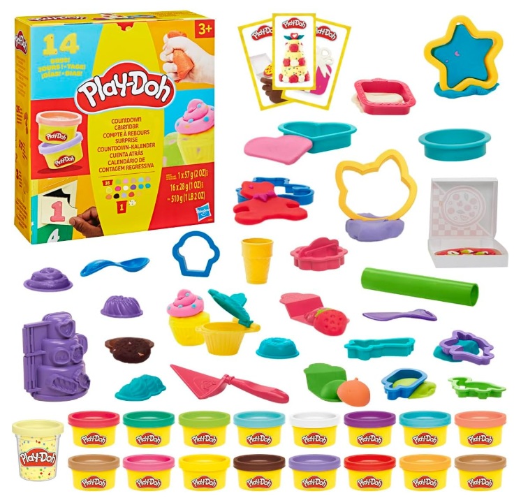 Play-Doh 培樂多 -14天 倒數日曆泥膠及配件玩具 (適合 3 歲以上的兒童) 