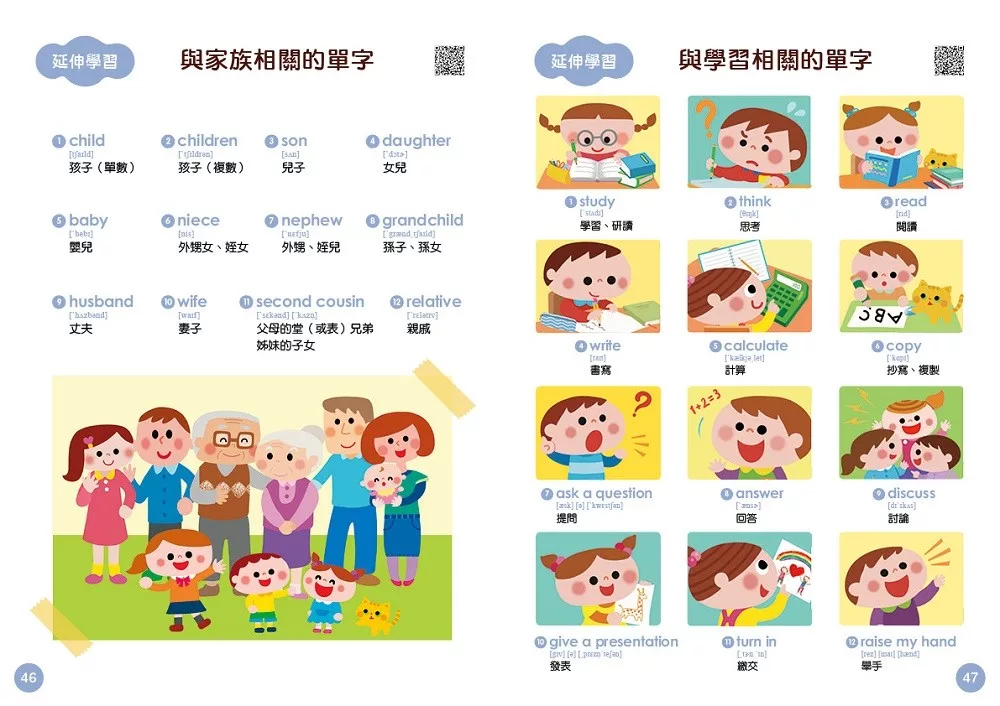 🔸預購貨品🔸 [小熊點讀系列] 英語單字圖鑑繪本：情境學習常用單字、片語和會話句型Best English Picture Book for Kids（全套5冊，附中英雙語QR code音檔）