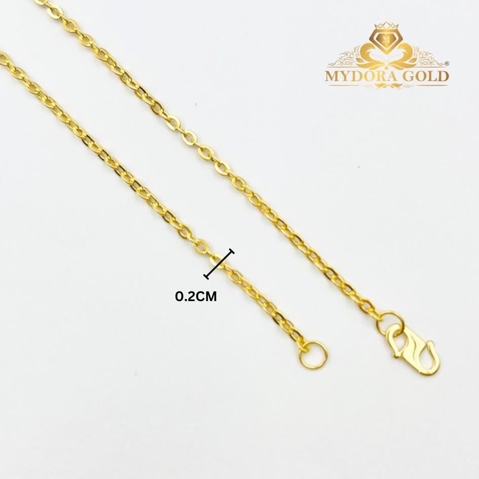 MYDORA Rantai Tangan Sauh Cermin Bajet l EMAS 916/22K