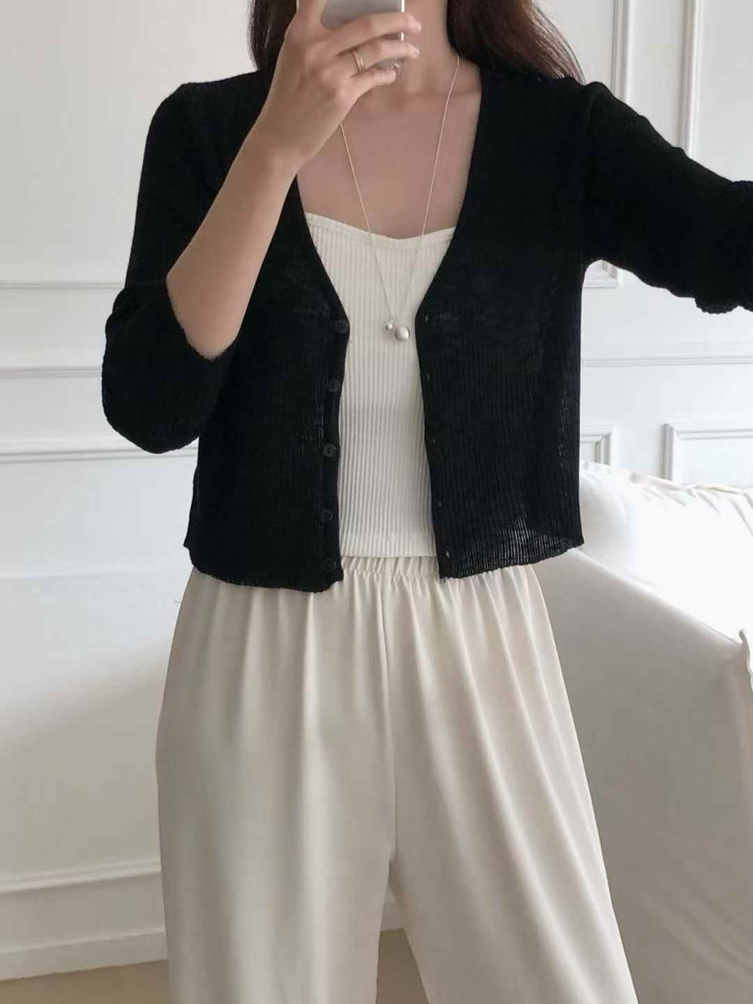 HA9 多色針織短版外套