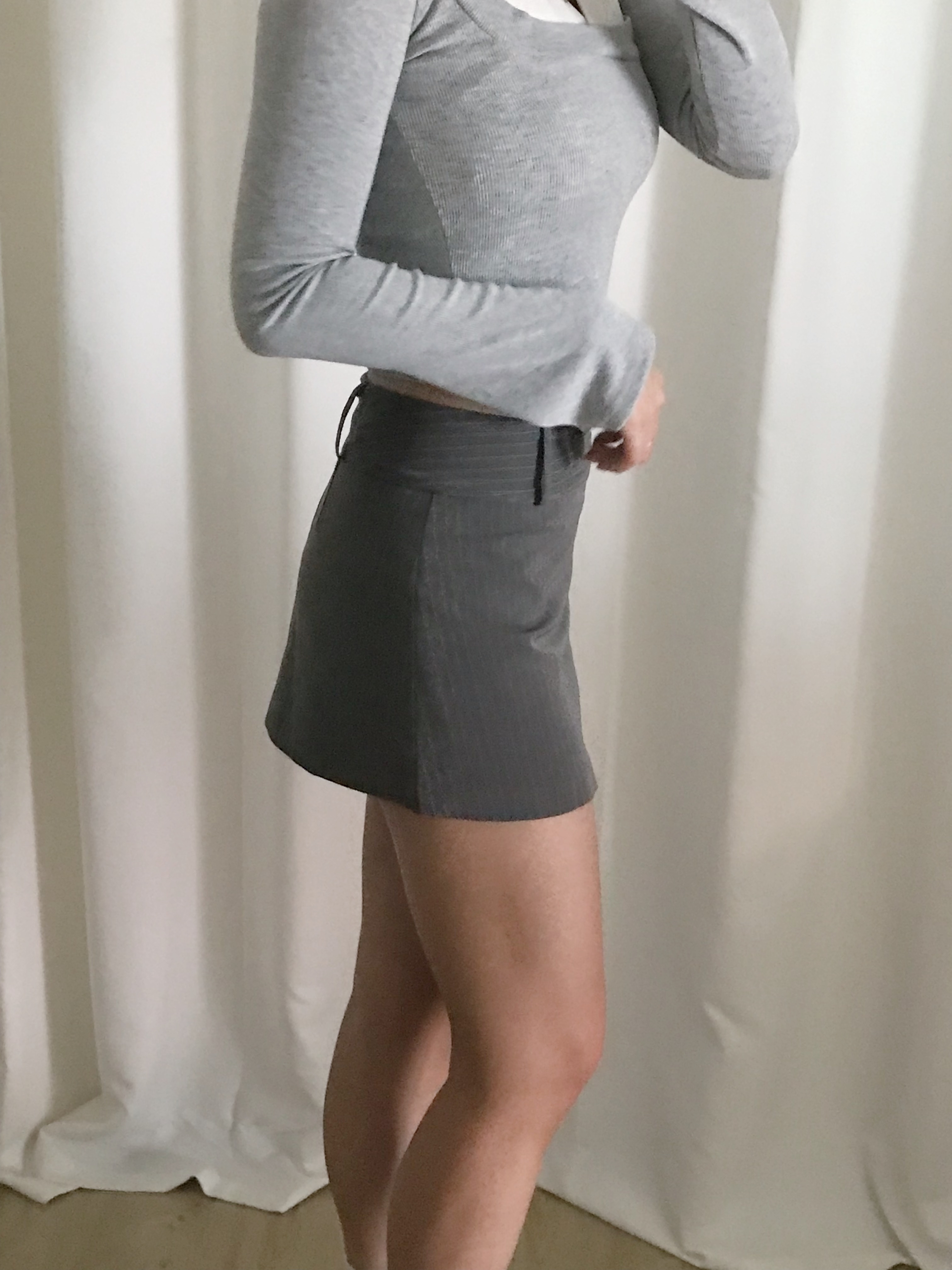 復古直條紋短裙(兩個尺碼)