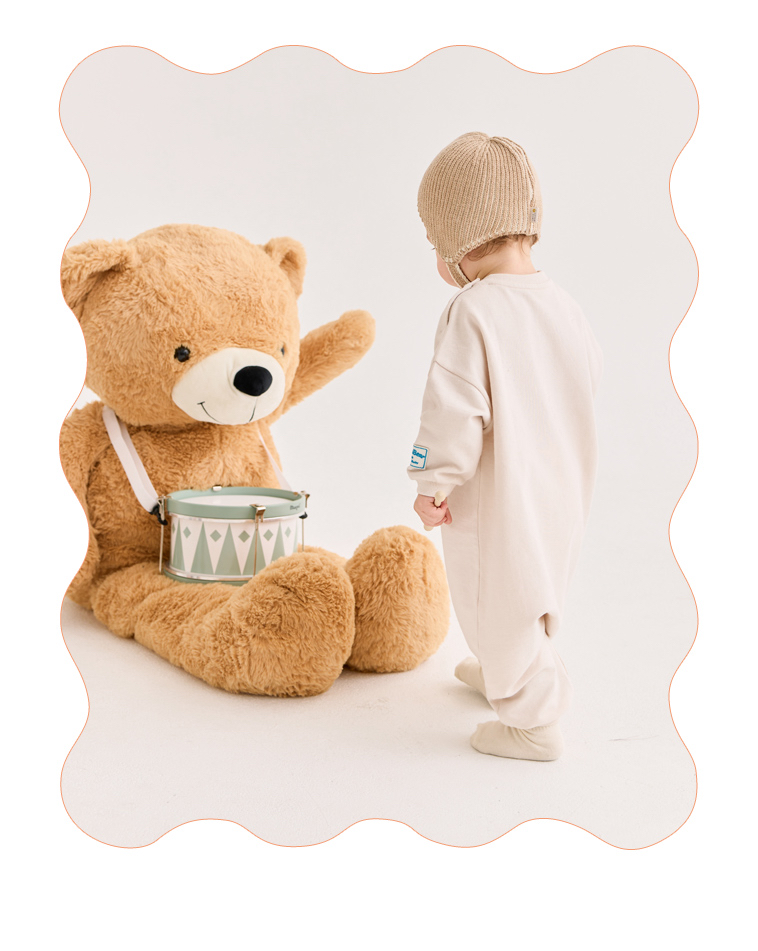 🍁預訂 韓國直送🍁🇰🇷Milk Baby運動小熊字母印花寬鬆長袖連身服