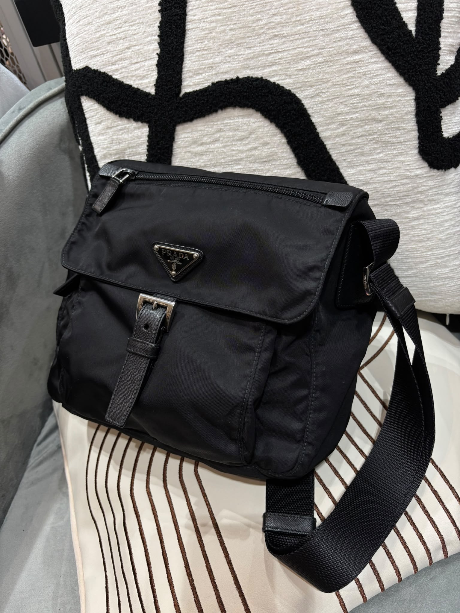 Prada nylon crossbody bag  100%Authentic, 90%new