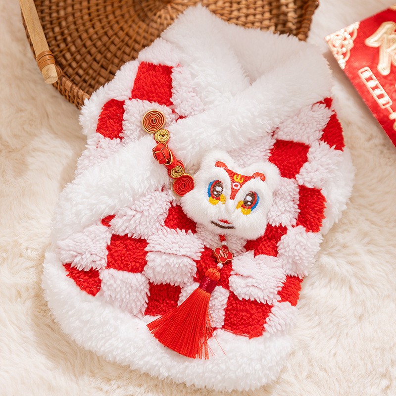 寵物加絨保暖衣 立體耳朵款 秋冬 貓狗通用－德羅紅虎頭