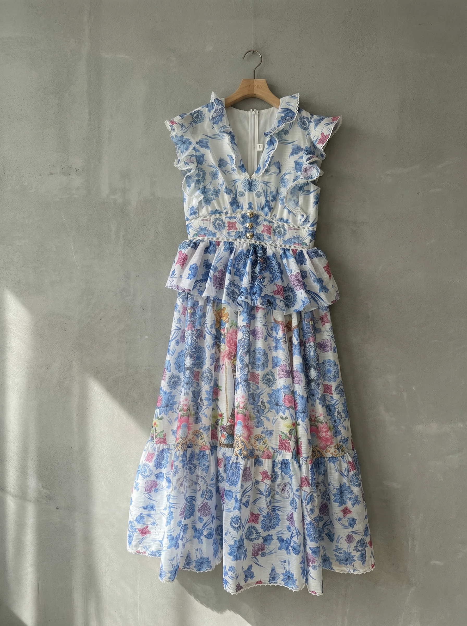 浪漫花卉印花連衣裙套裝