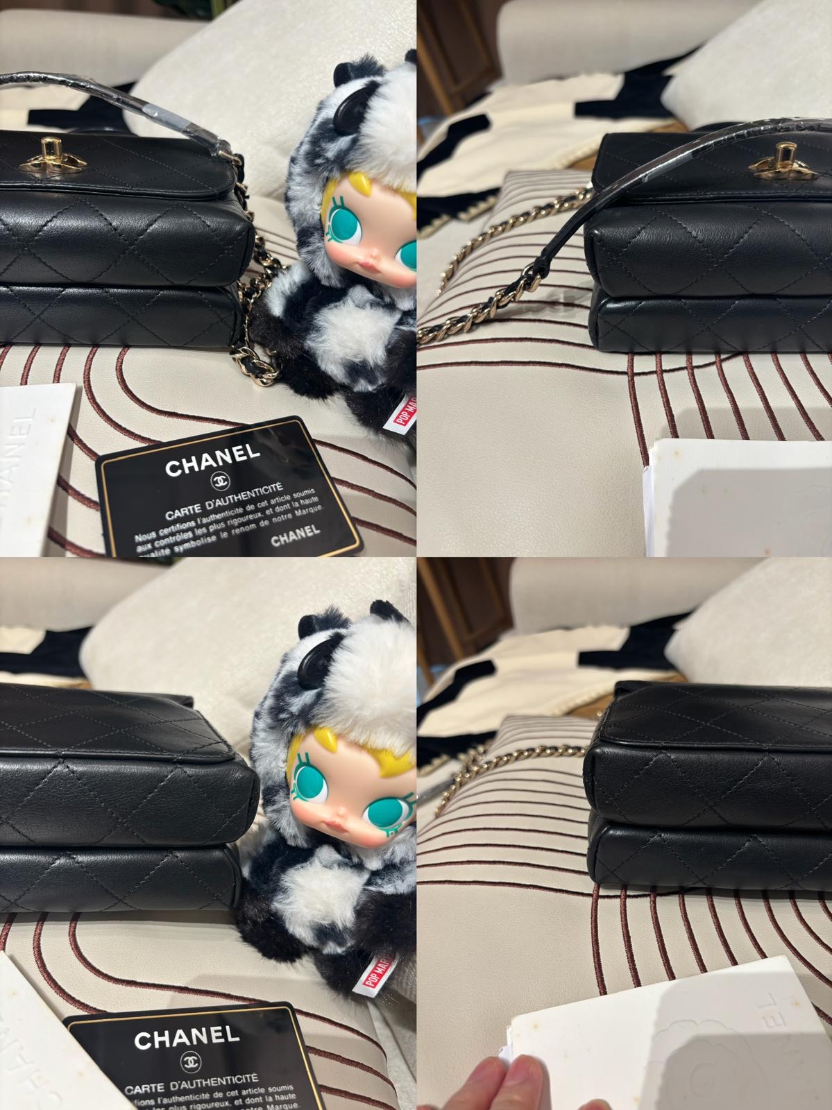 Chanel Top Handle 黑色金扣Crossbody Bag 100%Authentic, 95%New ✅收據✅Card✅Dust bag✅Box