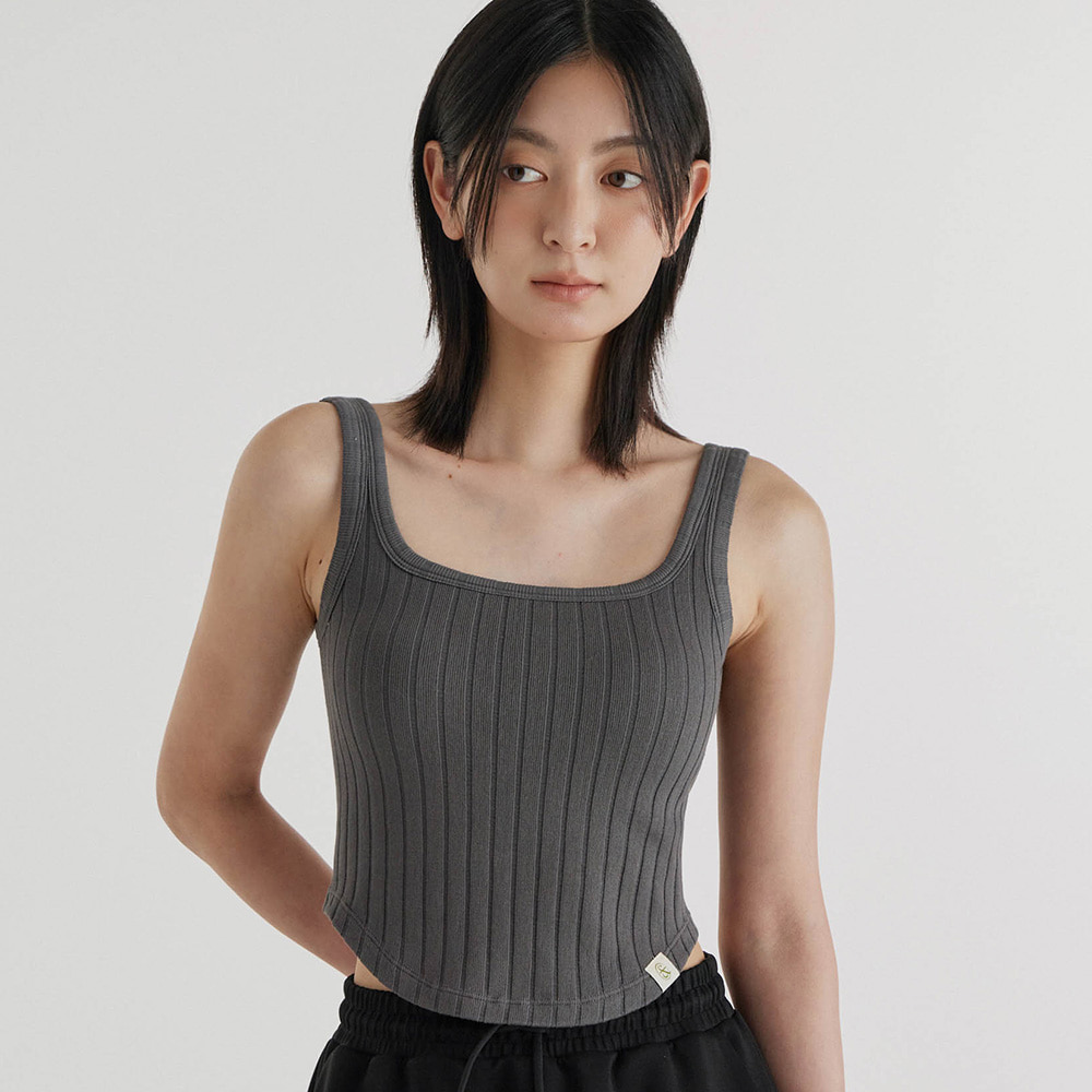 預購_FFWSBT087 Seamless Soft Rib U-Neck Crop Top by front2line