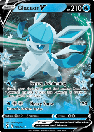 Pokemon TCG Evolving Skies - Glaceon V-040/203