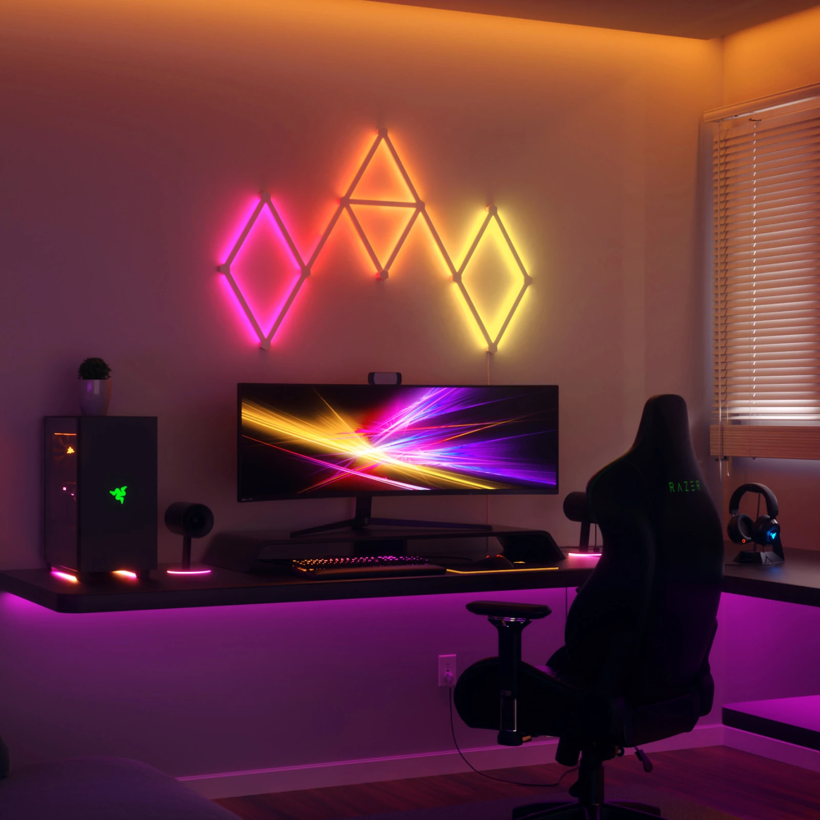 [原裝香港行貨| 2年保養] Nanoleaf Lines 60 度 智能燈條入門套件 - 9支裝 Lines 60 Degrees Starter Kit- 9 Panels NL59-K-0002LW-9PK-UK