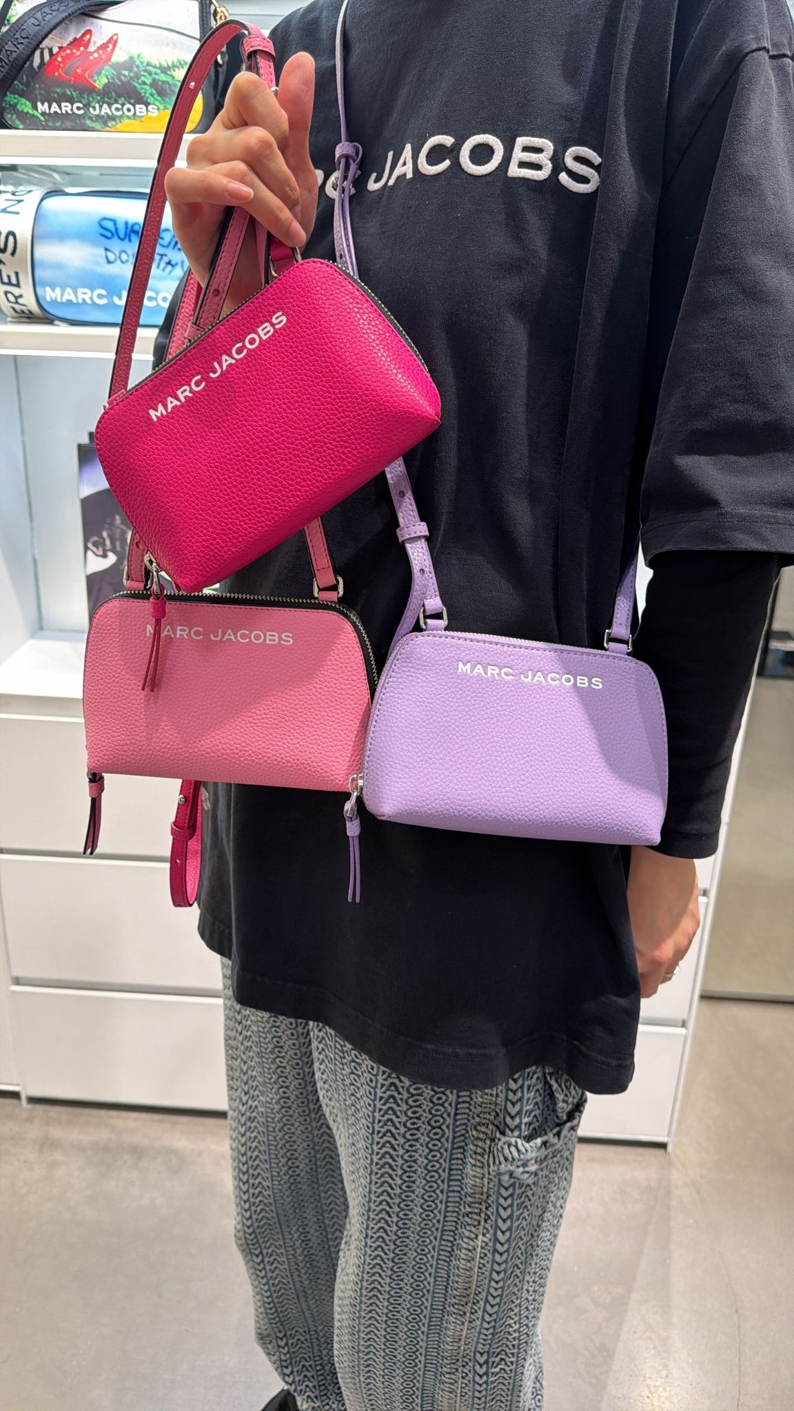 🇺🇸✈️🇨🇦細細個輕巧靚荔枝皮嘅Marc Jacobs Outlet手袋現貨💜🖤😎