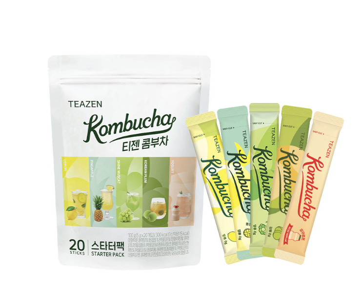 韓國 TEAZEN 低卡無糖 益生菌 康普茶 綜合體驗組 20包/袋 ｜Kombucha Starter Pack