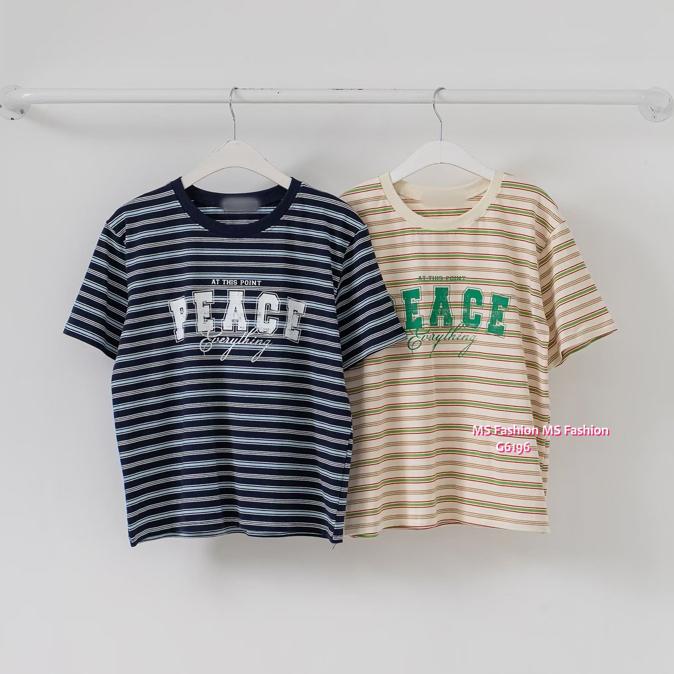 G6196 韓國🇰🇷靚色字母橫間top