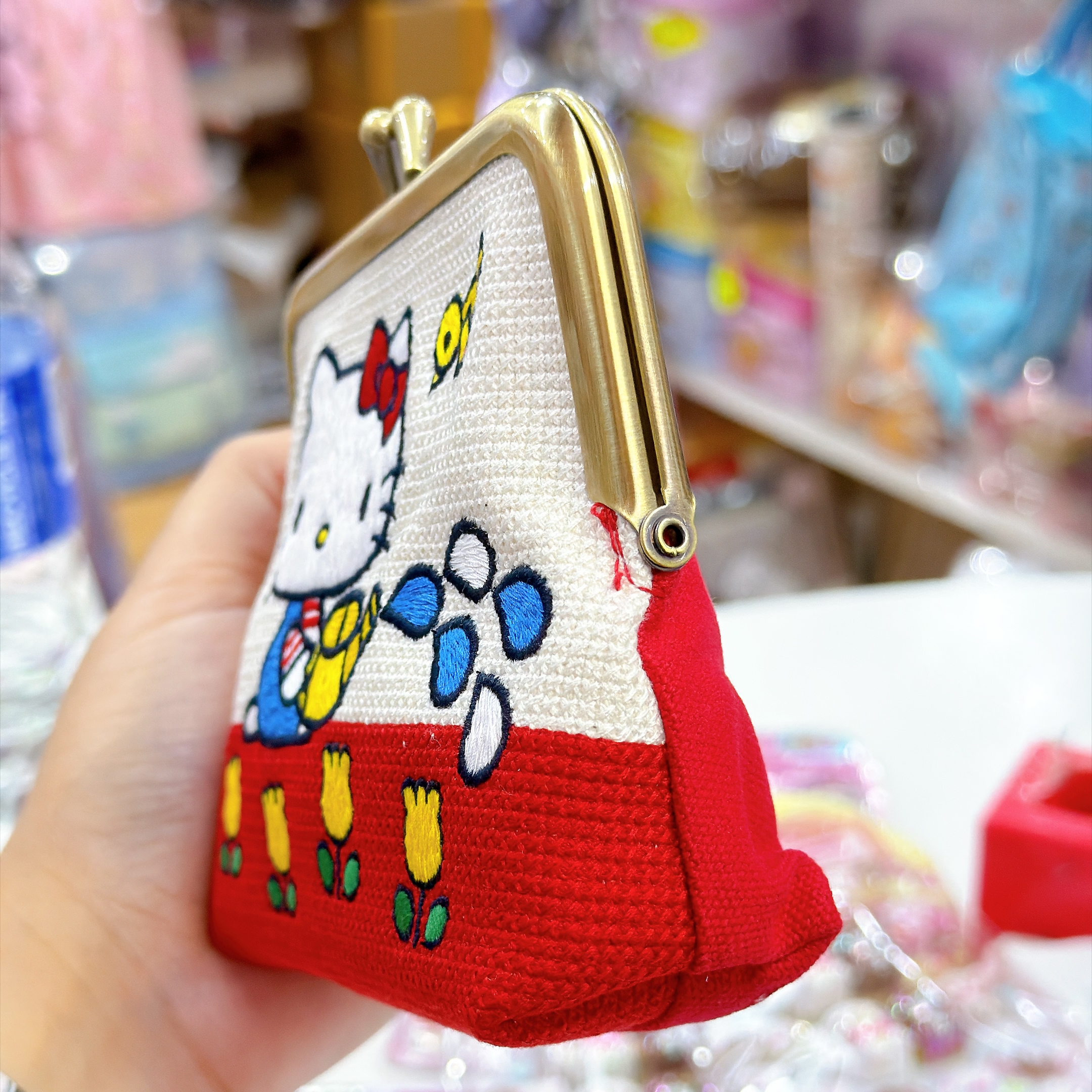 日本直送日本版Hello Kitty刺繡散銀包括