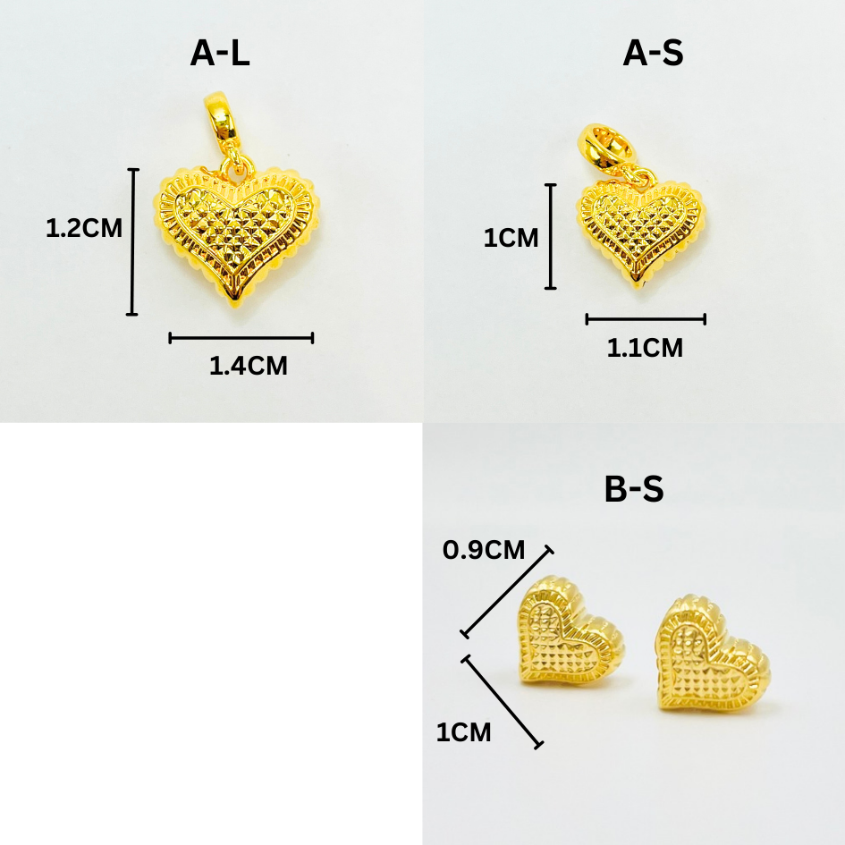 MYDORA Charm Bead Love Anyaman Full Gold (5G) l EMAS 916/22K