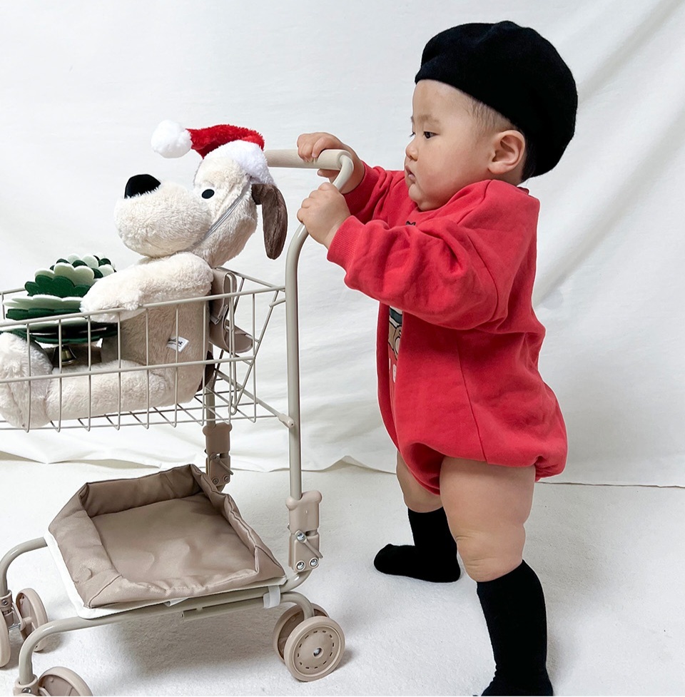 UBMOM 2023 Winter Teddy Series Berry Teddy 連身衣-紅色