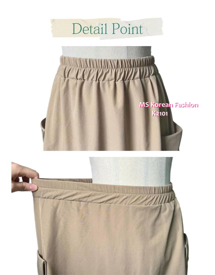 K2101 韓國🇰🇷百搭易襯雙袋半裙