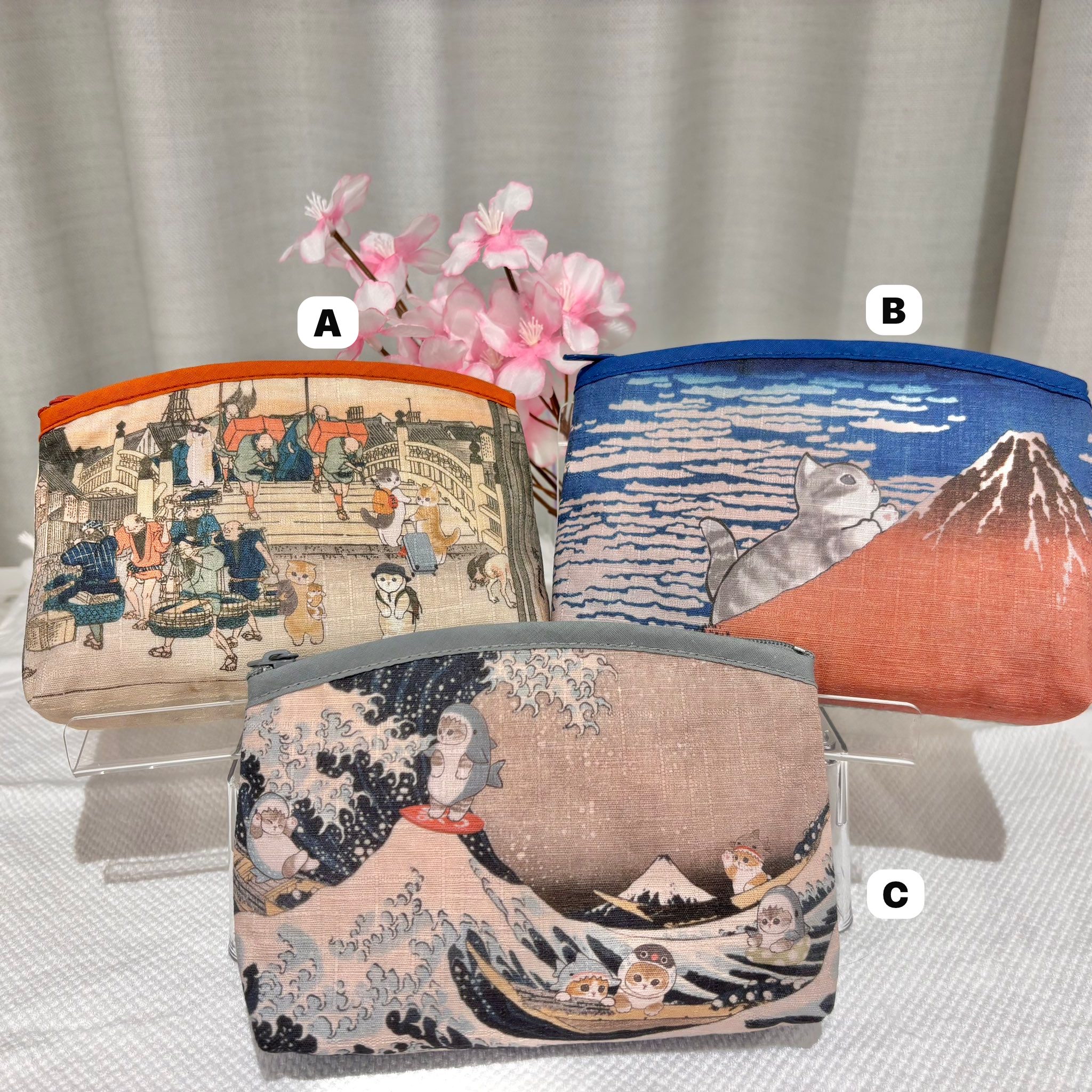 日本Mofusand 日本風景化妝袋
