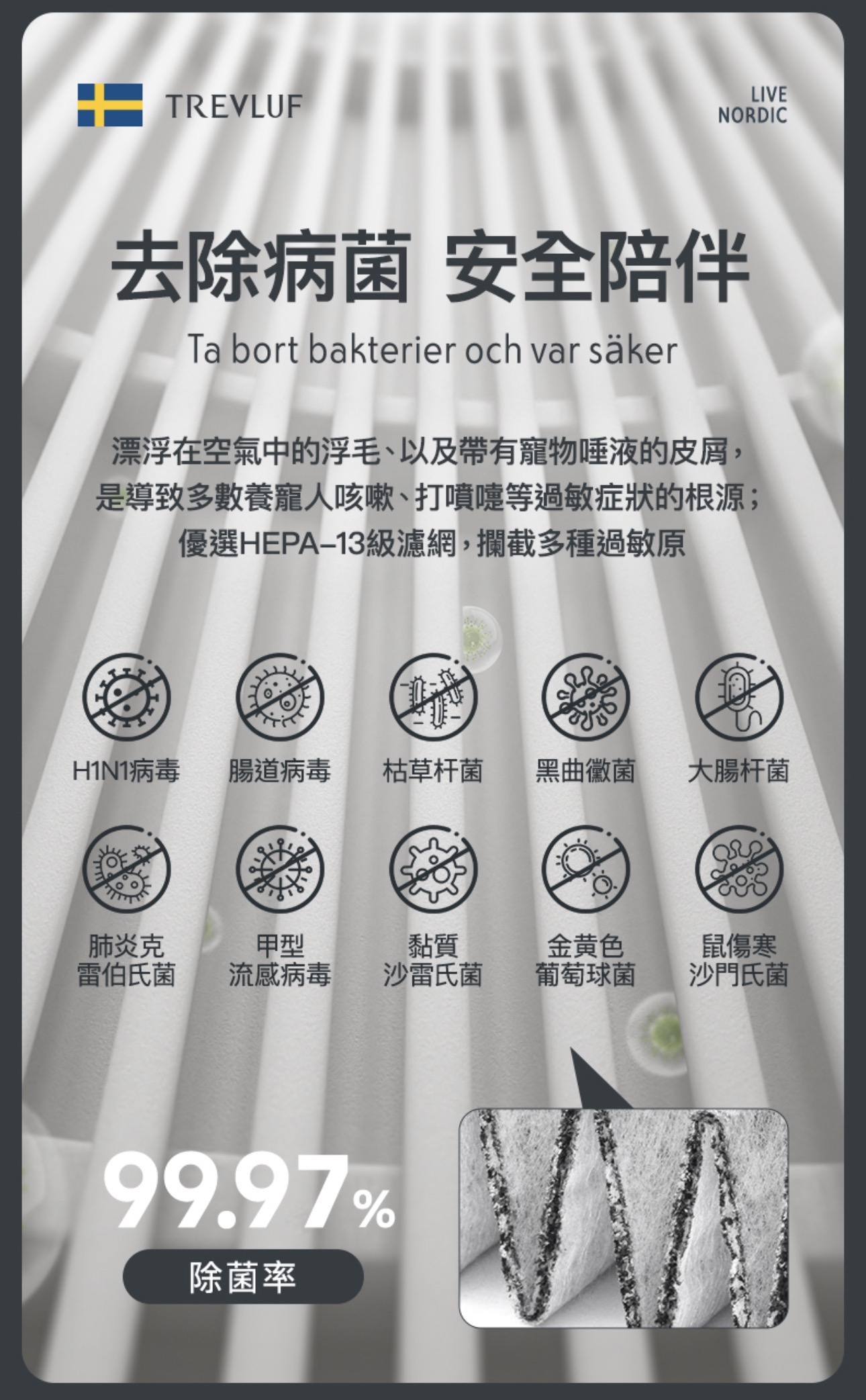 TREVLUF 空氣淨化器，香港行貨，兩年保養