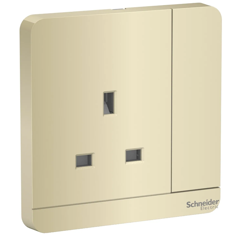 Schneider 施耐德 奐尚 13A 單位連保護門有掣插座 E8315_WG_C5