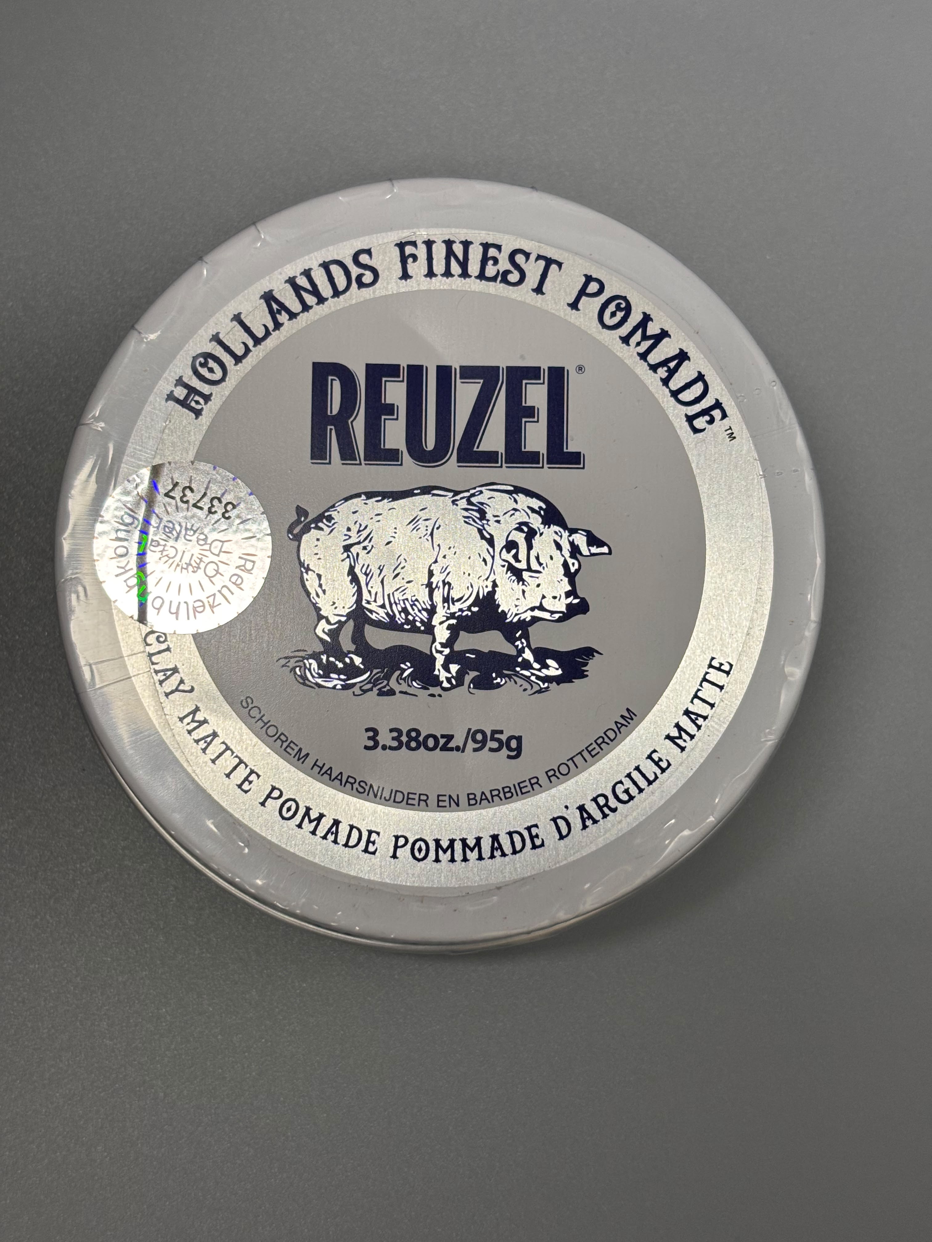 Reuzel Clay Matte Pomade（俗稱白豬或白豬髮泥/髮蠟，(3.38oz / 95g）