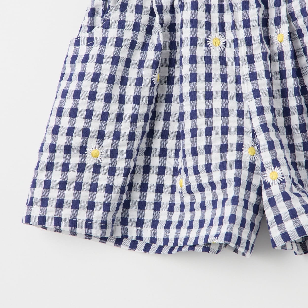 🇯🇵預訂 日本直送🇯🇵Buddy Lee 兩色標籤口袋雛菊刺繡格紋寬鬆短褲