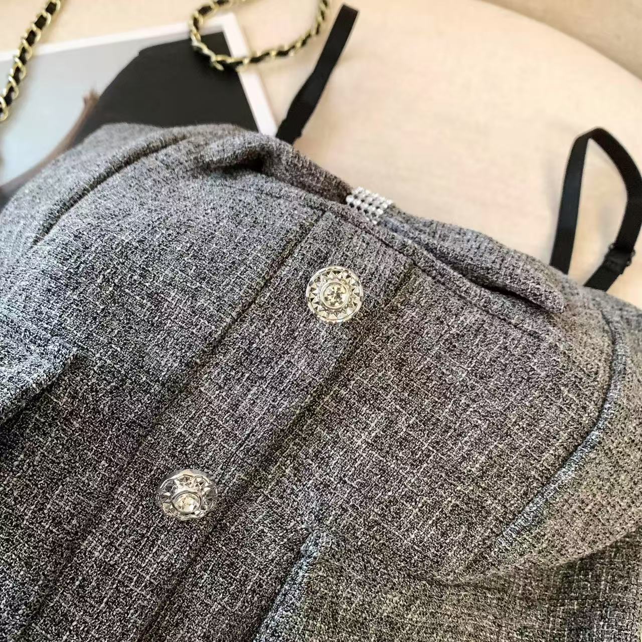 TP310法式小香风吊带