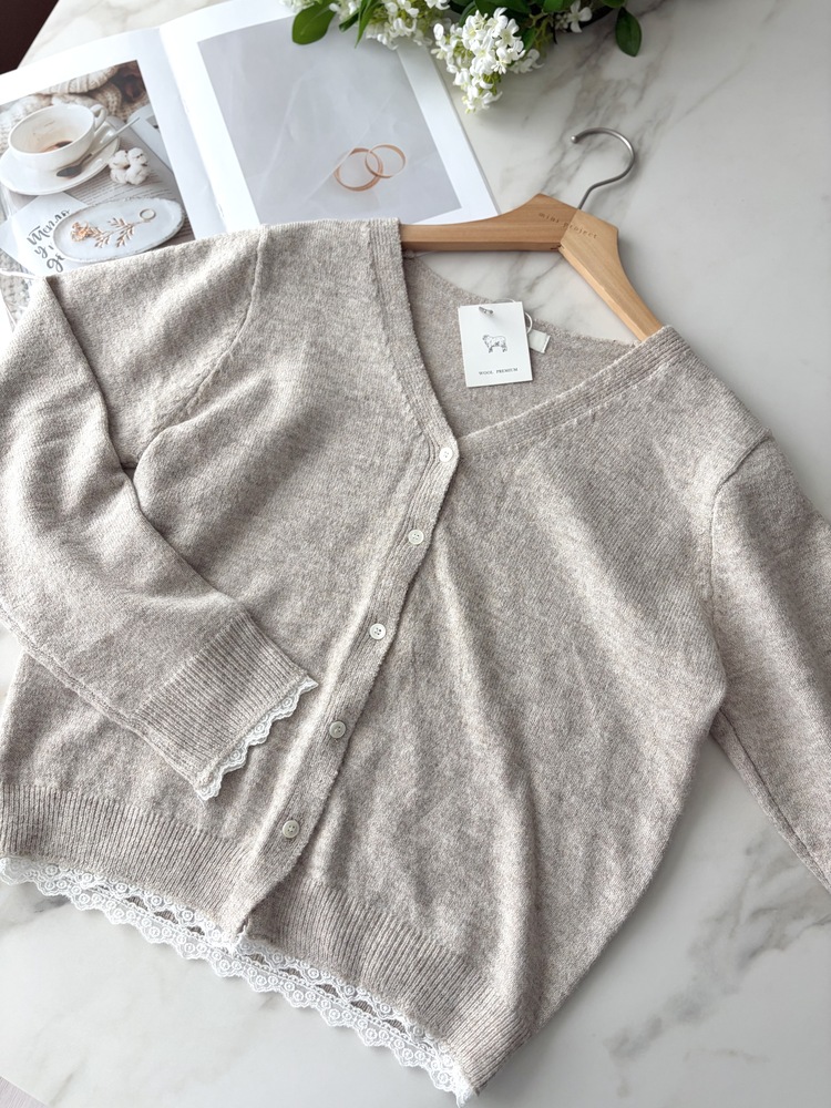 The Lacie Wool Cardigan (Charcoal)