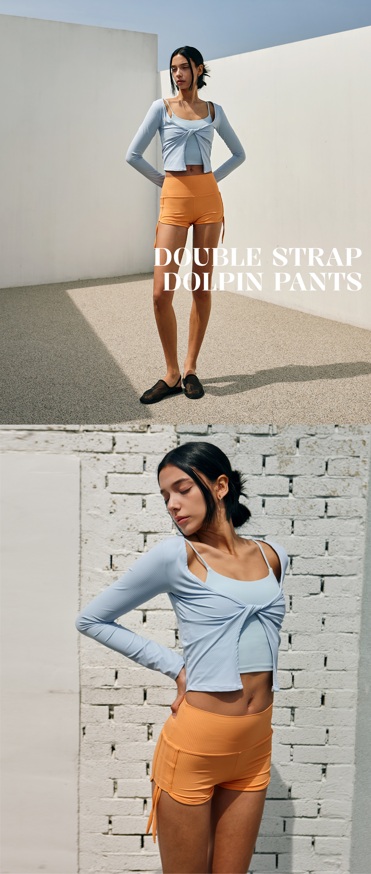 【束帶短褲】預購_DEVI-B0074 Double Strap Dolphin Pants