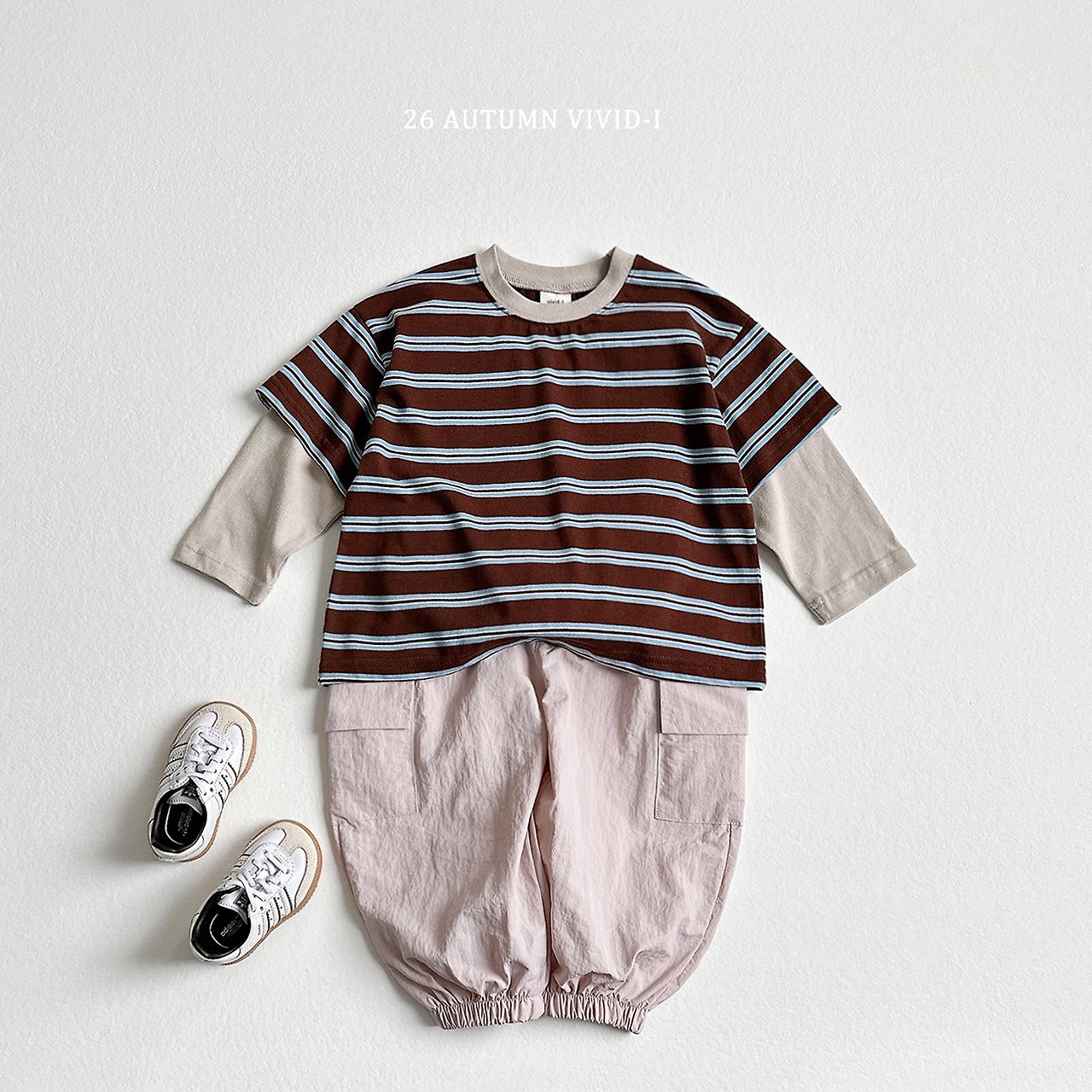 Vivid | Multi-stripe double tee