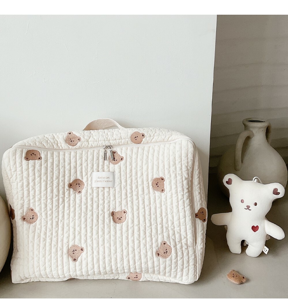 Dottodot 圓圓臉絎縫旅行包（bear only)