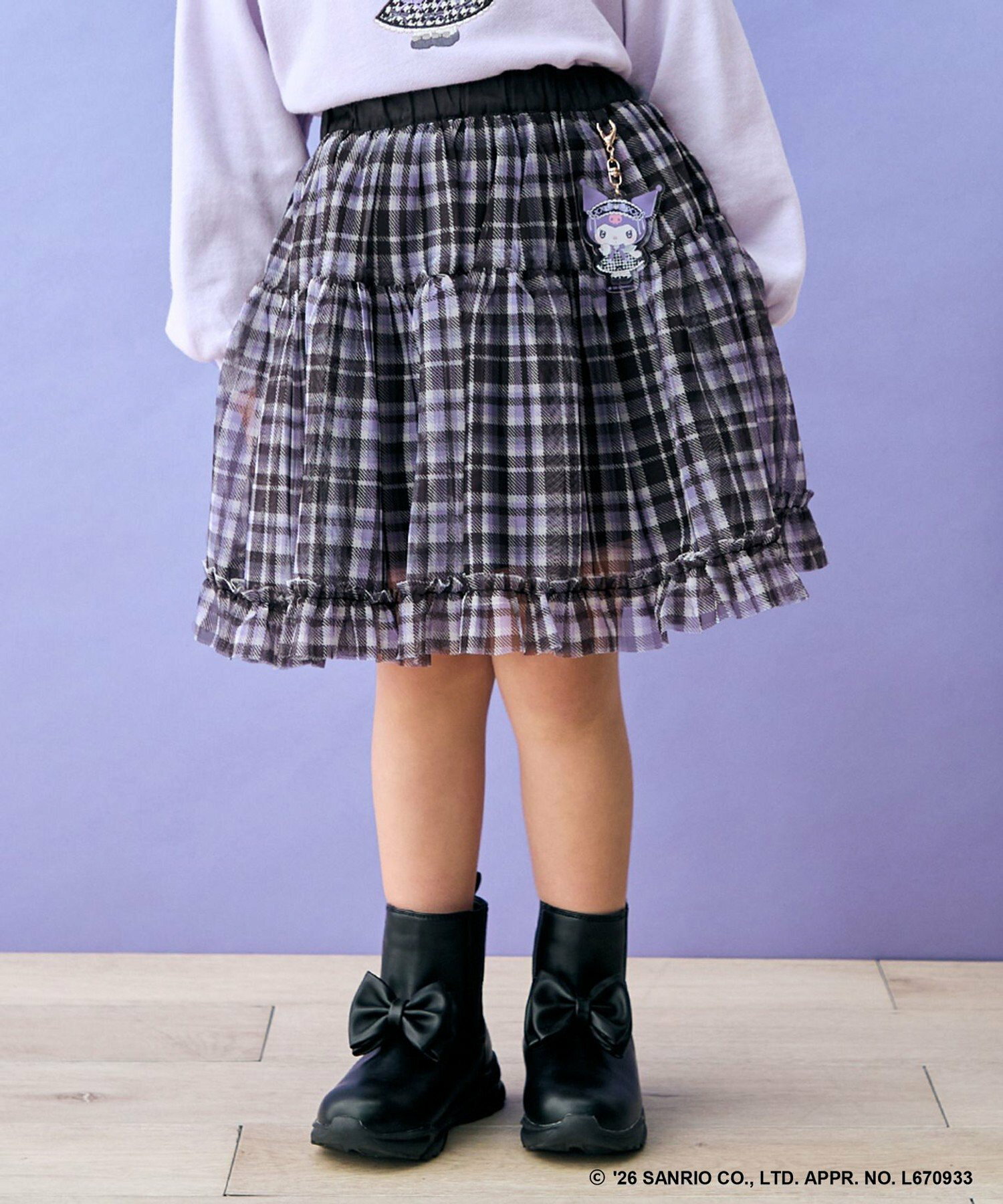 🆕【⭐訂購⭐】🌀 🇯🇵 日本直送 #Sanrio 緞帶壓克力鑰匙扣 薄紗格紋 半截裙［3款選］🌀 [ELJA-0205][261122]