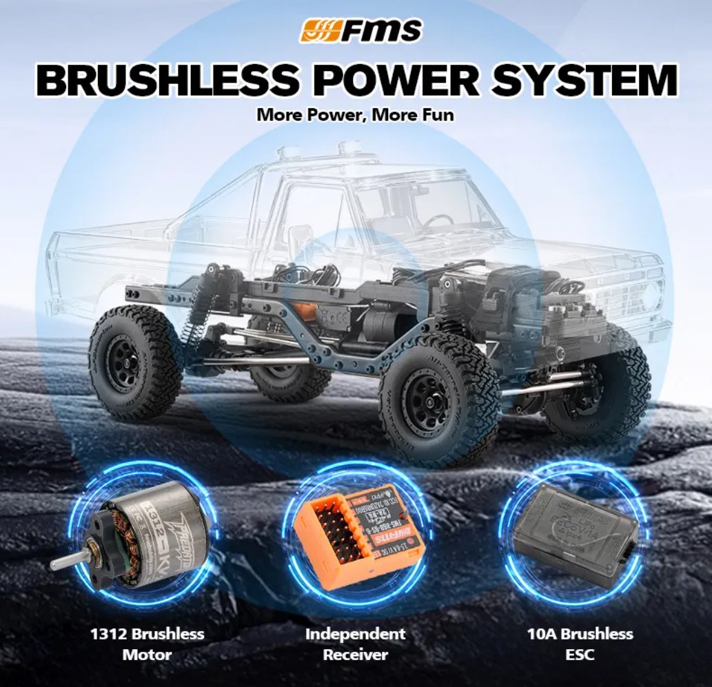 FMS 1:18 FCX18II FORD F-100 RTR BRUSHLESS BLACK