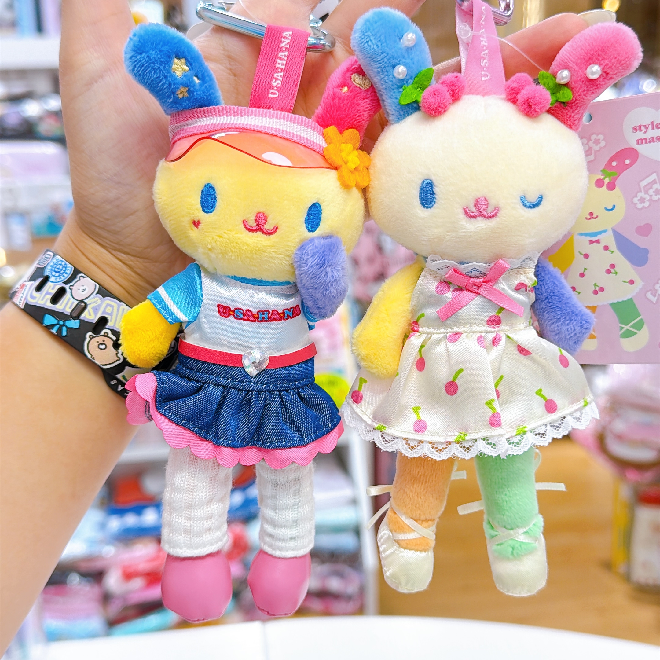 日本直送 sanrio Usahana 長腿運動造型公仔掛飾