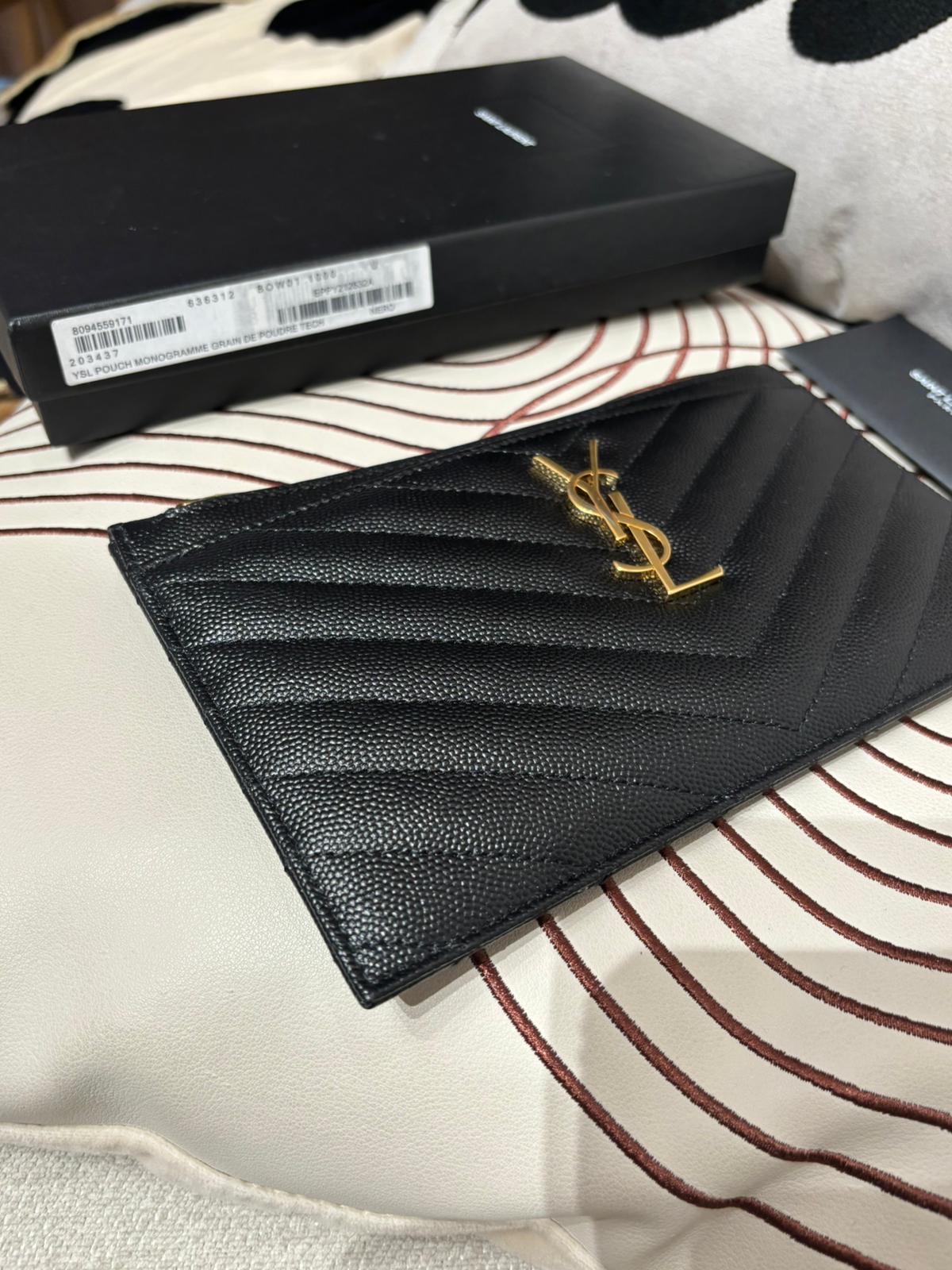 YSL long wallet clutch 荔枝牛皮 100%Authentic ,98%new✅dust bag  