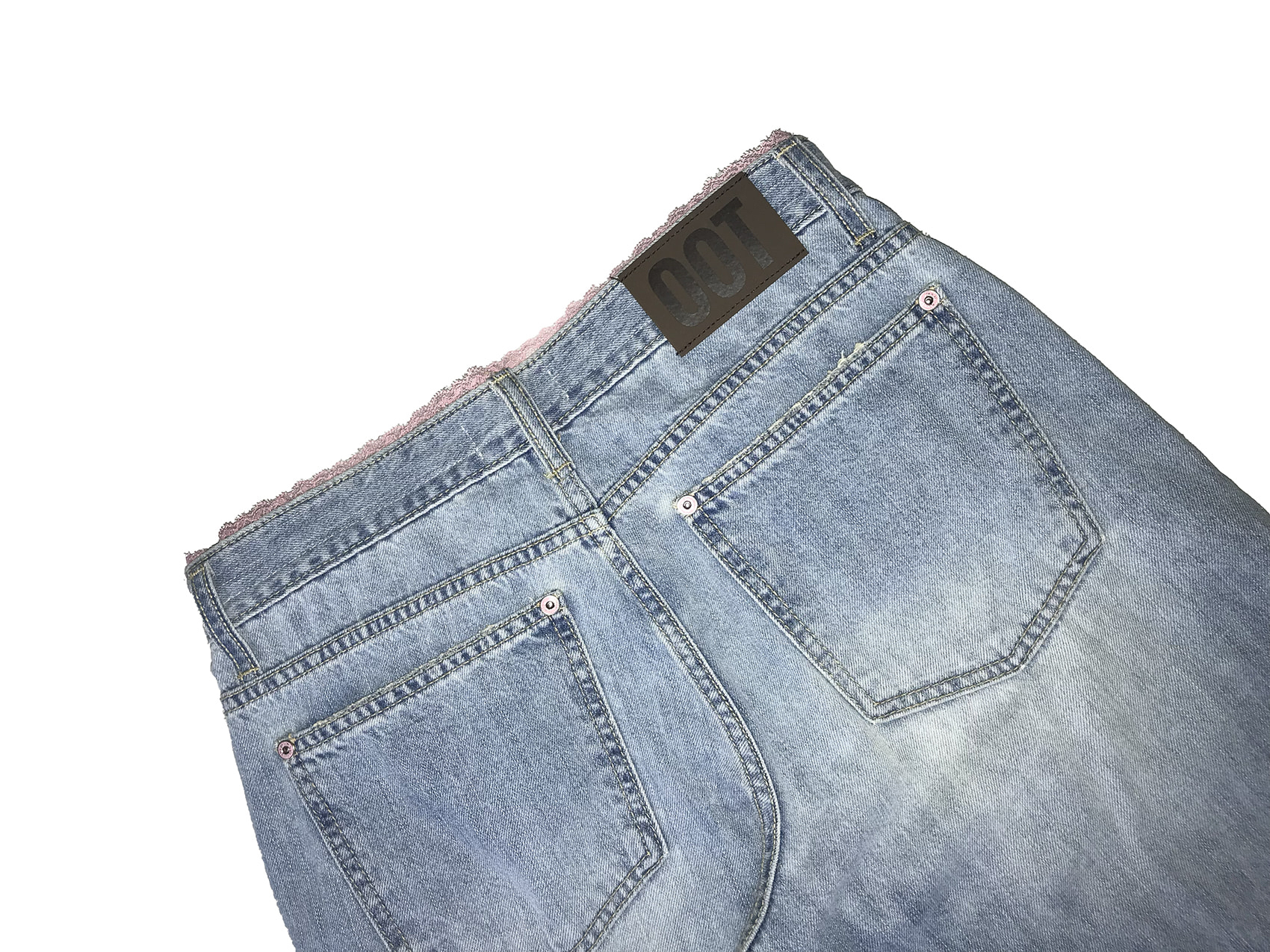 Lace Trim Layered Wide Leg Denim