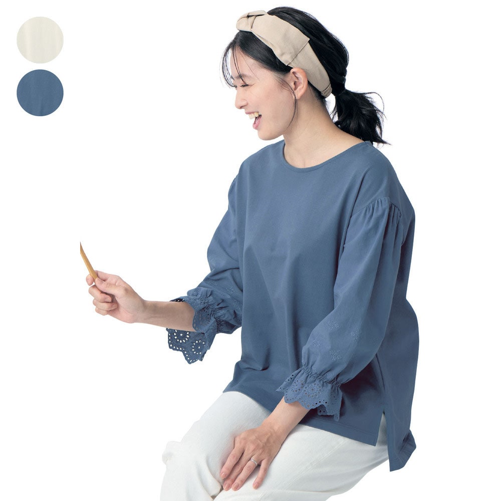 🆕【⭐訂購⭐】🇯🇵 日本直送 🌀#GITA ❣️ #親子裝❣️縷空扇形袖口 套頭衫［2款選］🌀[ELBA-0006]